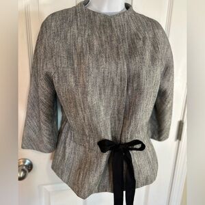 Talbots Gray Tie-Waist Jacket